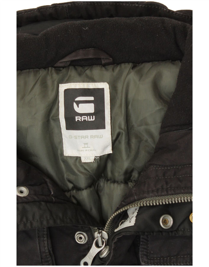 Męska kurtka bomberka z kapturem G-STAR UK 44 2XL Czarna bawełna