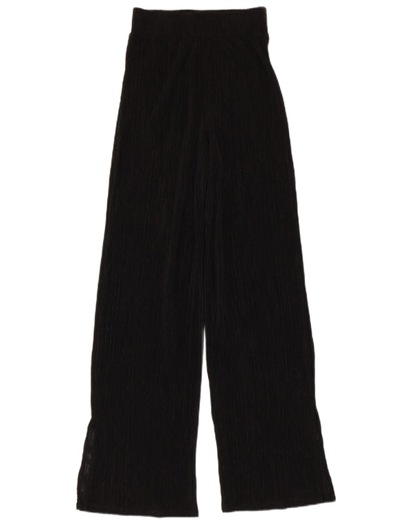 Damskie spodnie z szerokimi nogawkami Zara, małe W24 L31, czarne