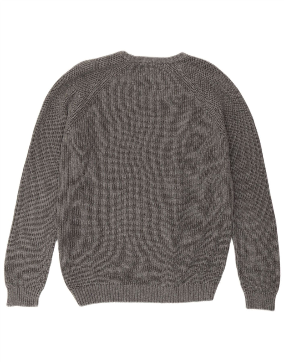 Męski sweter Zara z okrągłym dekoltem, średnioszary, bawełniany