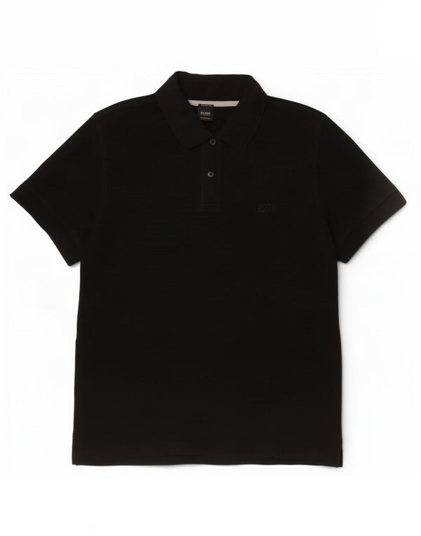 Męska koszulka polo o regularnym kroju Hugo Boss XL, czarna, bawełniana