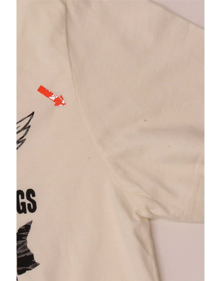 Męski T-shirt Superdry z grafiką, top XL, biała bawełna