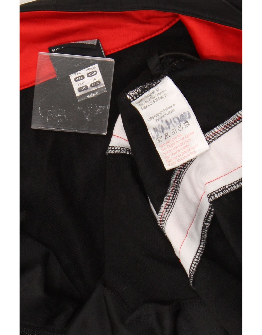 Kurtka dresowa dla chłopców Umbro, 13-14 lat, XL, czarny, blokowy kolor, poliester