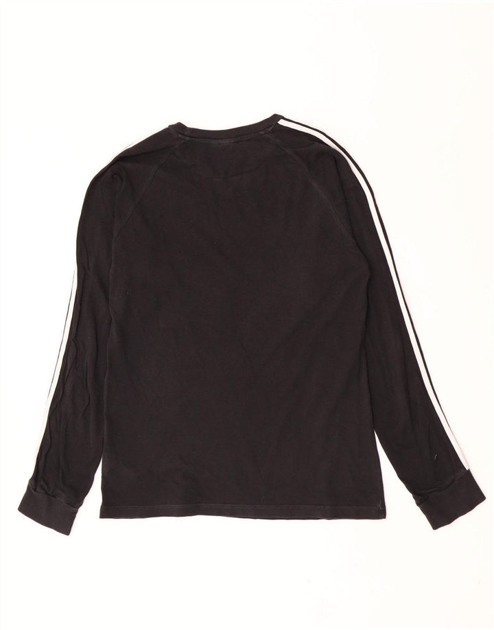 Adidas Męskie Graficzne Topy Z Długim Rękawem Średniej Czarnej Bawełny