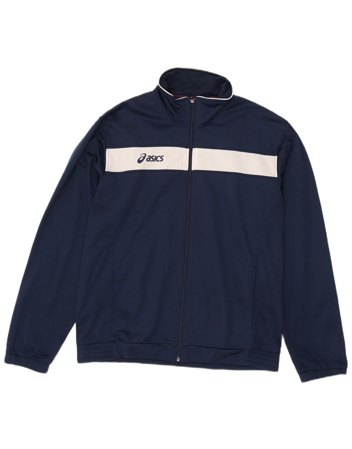 Męska kurtka dresowa Asics 2XL Granatowy poliester z blokami kolorów