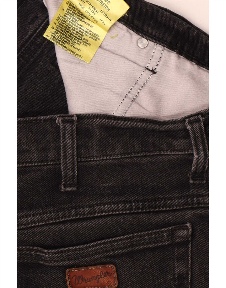 Męskie jeansy Wrangler Texas Stretch Straight W38 L32, czarne, bawełniane