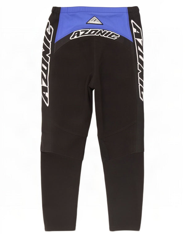 Męskie spodnie Azonic Graphic Moto Racer W32 L28 Niebieski nylon z blokami kolorów