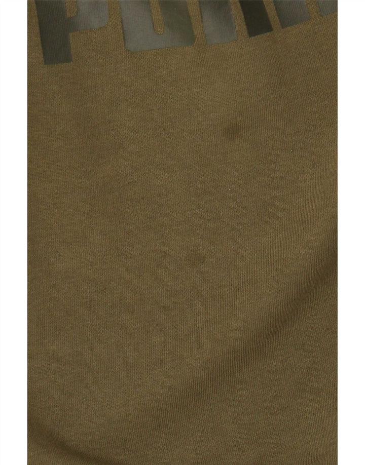 Damska bluza z grafiką Puma, sweter UK 16, duża, khaki