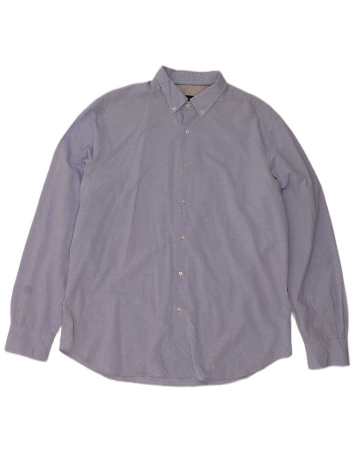 Koszula męska Massimo Dutti 2XL, niebieska, bawełniana w prążki