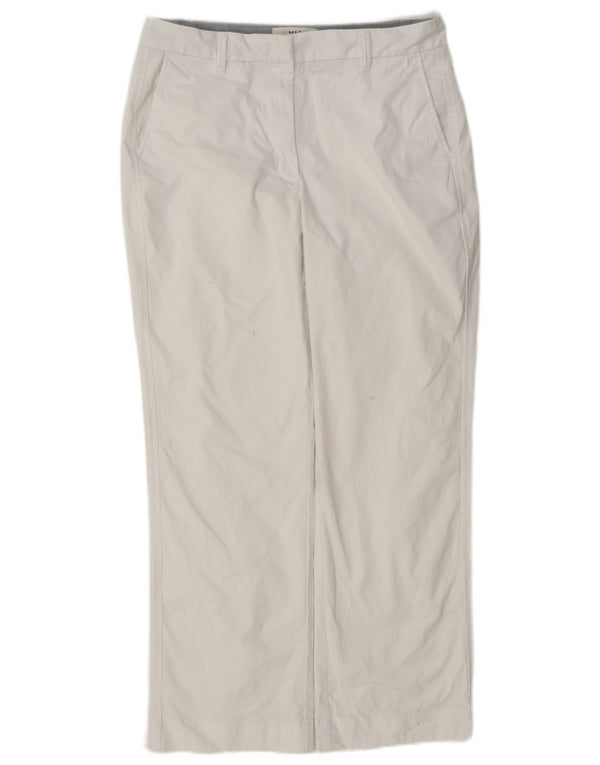 Spodnie damskie Marks & Spencer Straight Chino UK 12 Medium W30 L28 Białe