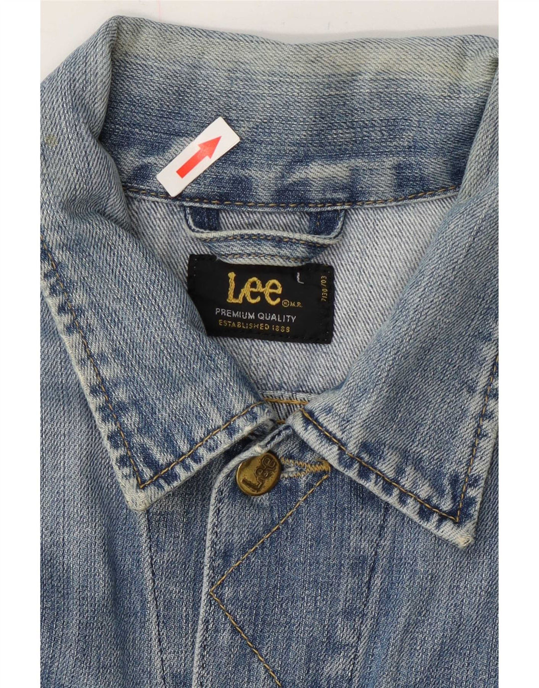 Męska kurtka jeansowa Lee Rider UK 40, duża, niebieska, bawełniana