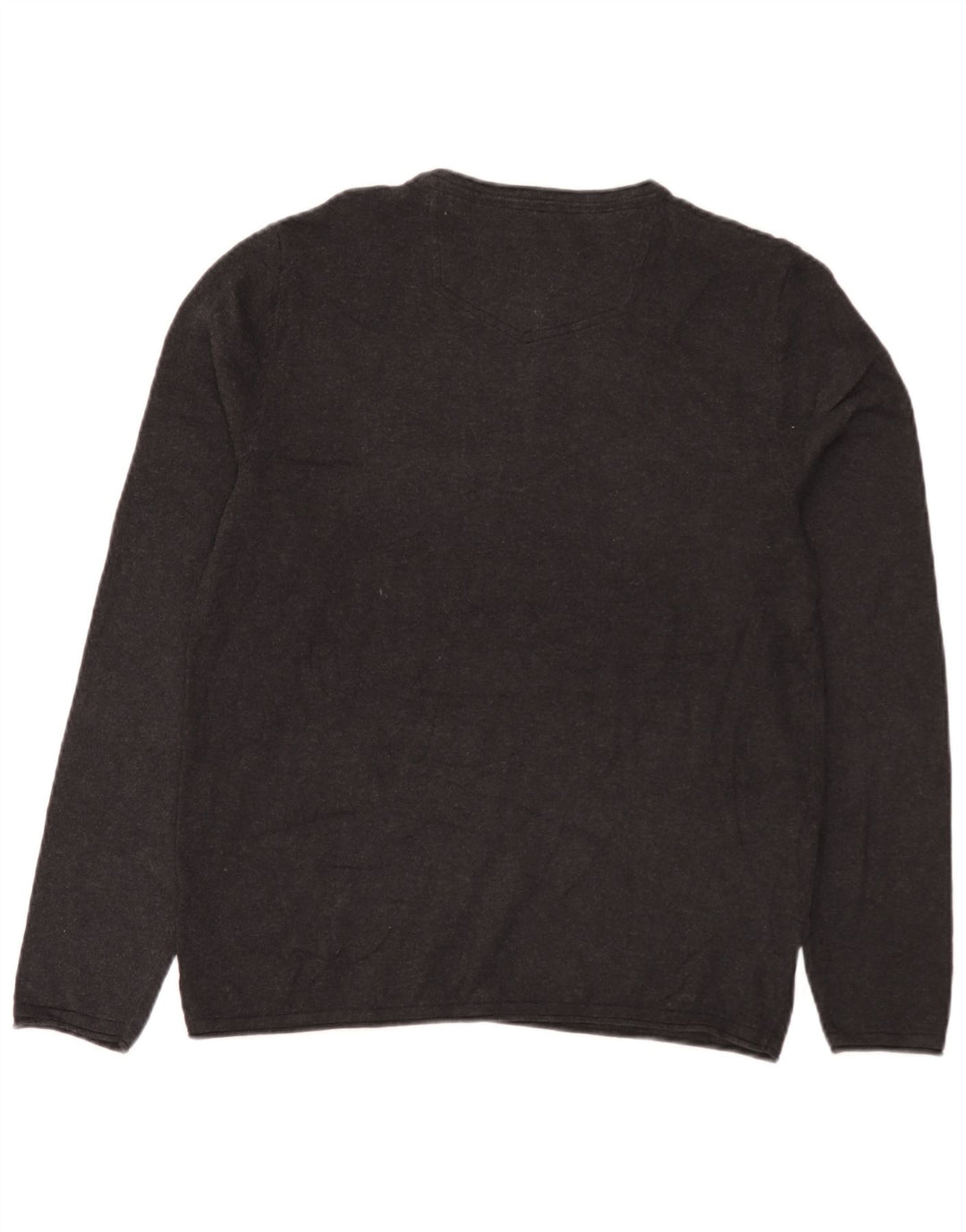 Męski sweter z okrągłym dekoltem Fat Face, duży, szary, bawełniany