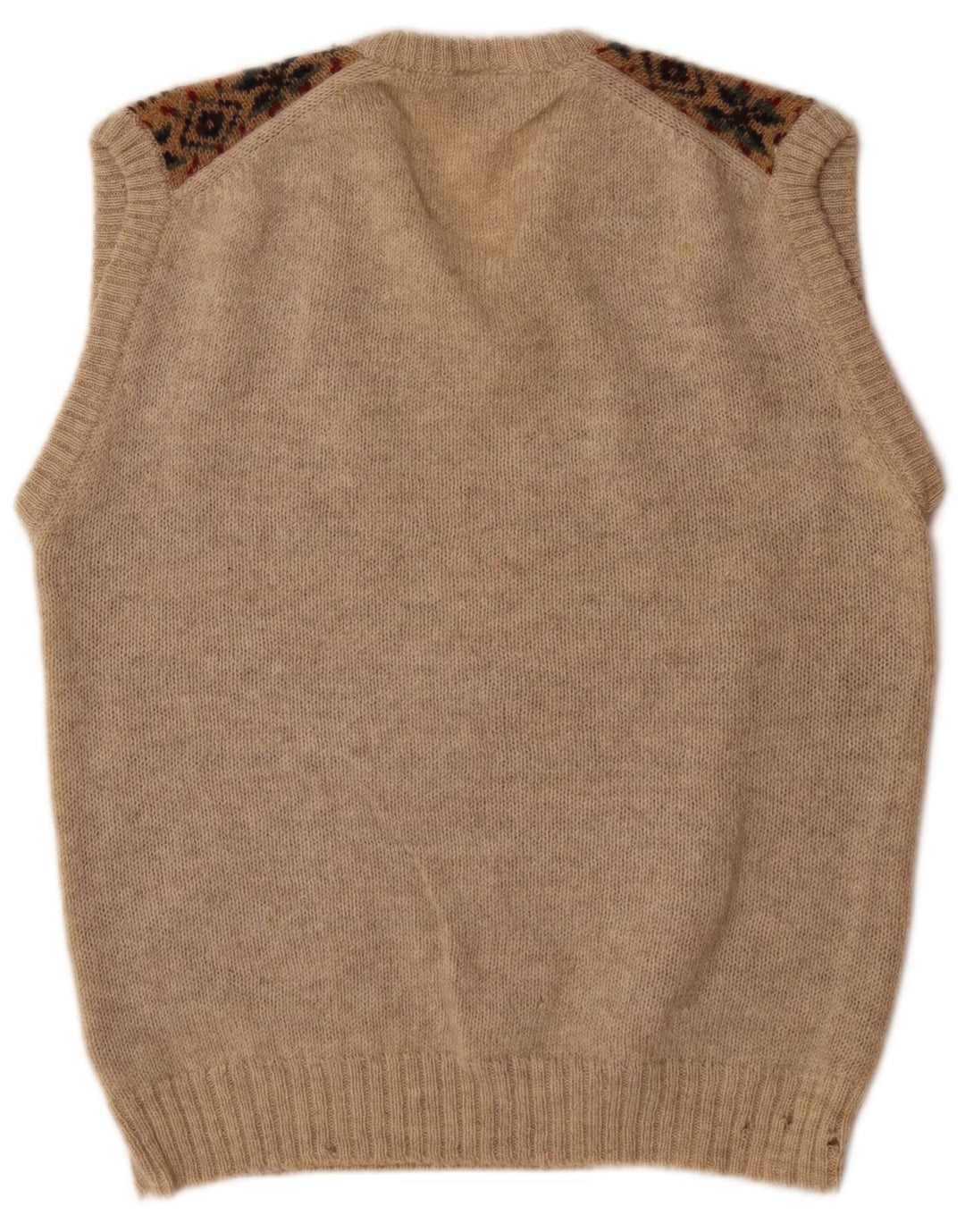 Mark Astor Męski podkoszulek XL z kamizelką w kolorze beżowym Fair Isle Wool