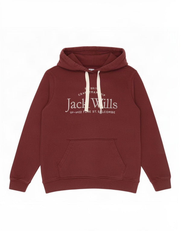 Damska bluza z kapturem Jack Wills, UK 12, średnia, bordowa bawełna