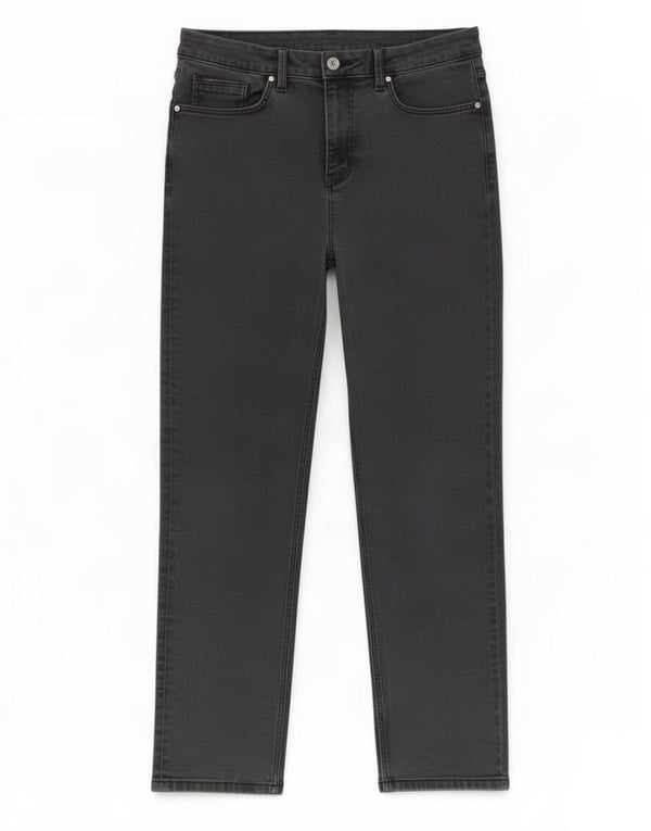Marks & Spencer Damskie Crop Straight Jeans UK 14 Large W30 L26 Szare
