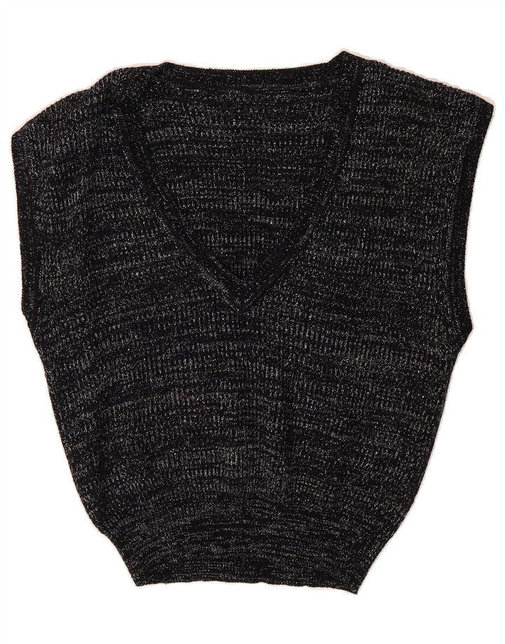 VINTAGE Womens Vest Tank Top UK 16 Large Black Vintage Vintage and Second-Hand Vintage from Messina Hembry 