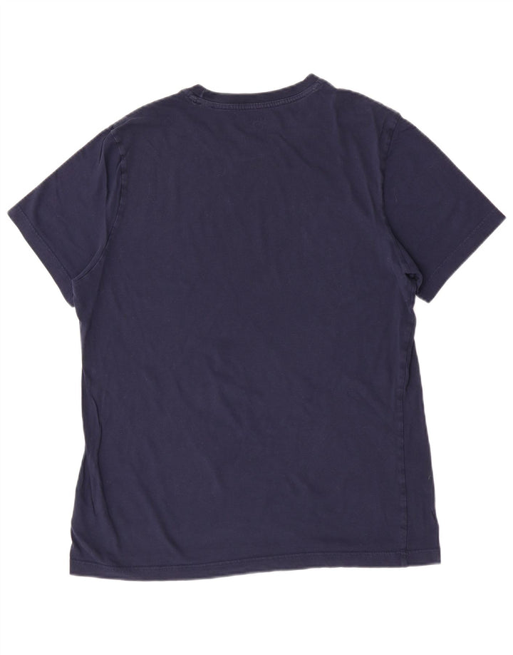 T-shirt męski Reebok, duży, granatowy, bawełniany