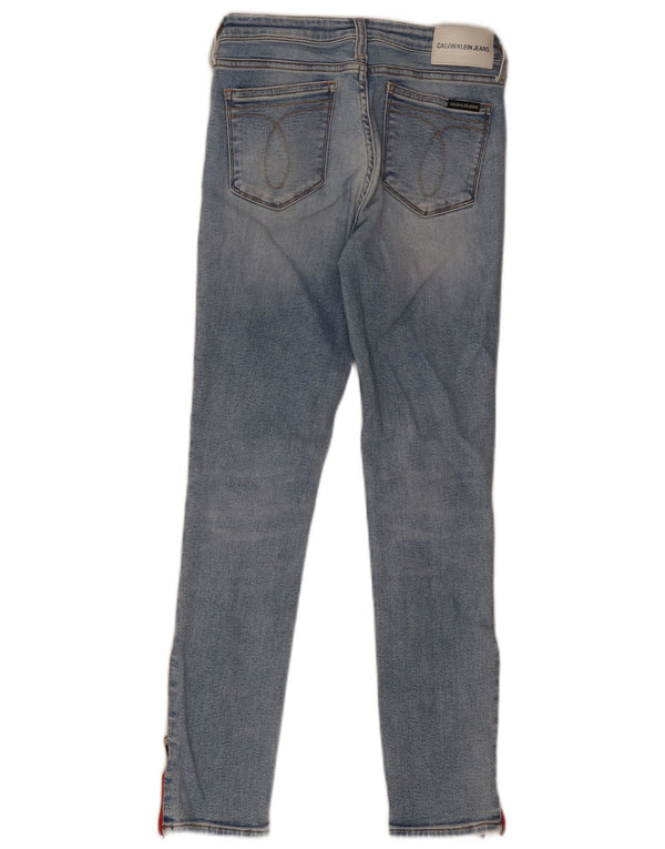 Damskie jeansy Skinny Calvin Klein W27 L28 Niebieskie bawełniane
