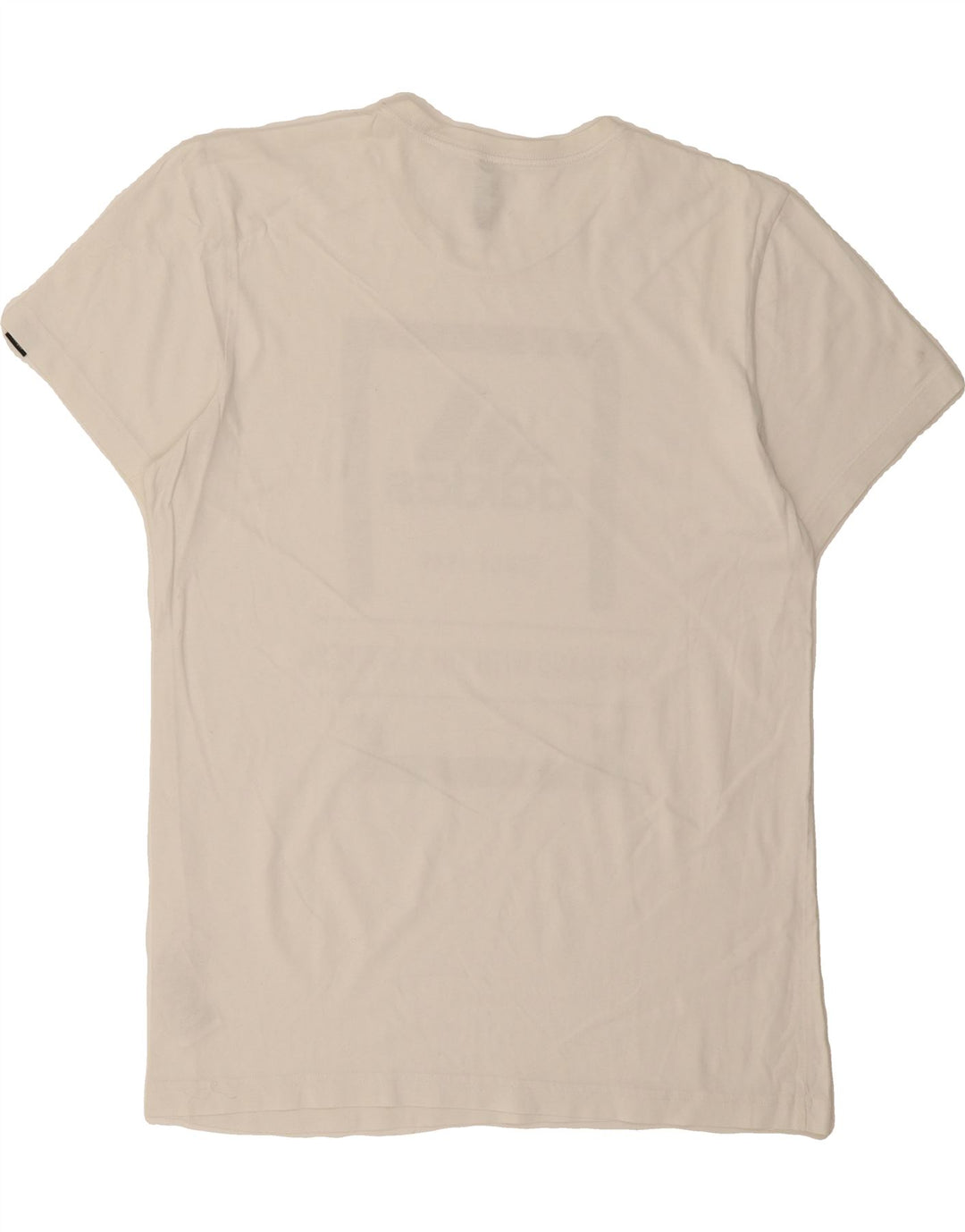 ADIDAS Mens Graphic T-Shirt Top Medium White Cotton Vintage Adidas and Second-Hand Adidas from Messina Hembry 