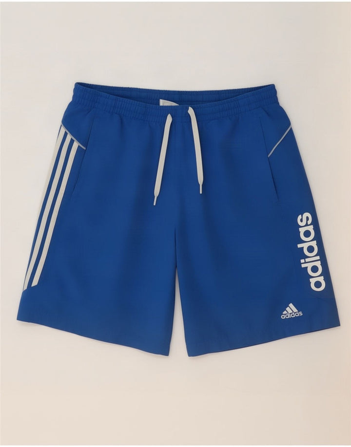 Męskie spodenki sportowe Adidas Graphic, duże, niebieskie, poliestrowe