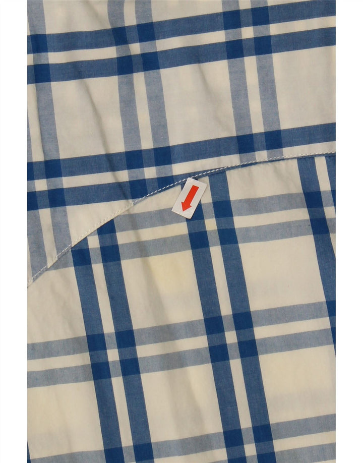 LEVI'S Mens Classic Fit Short Sleeve Shirt Medium Blue Check Cotton