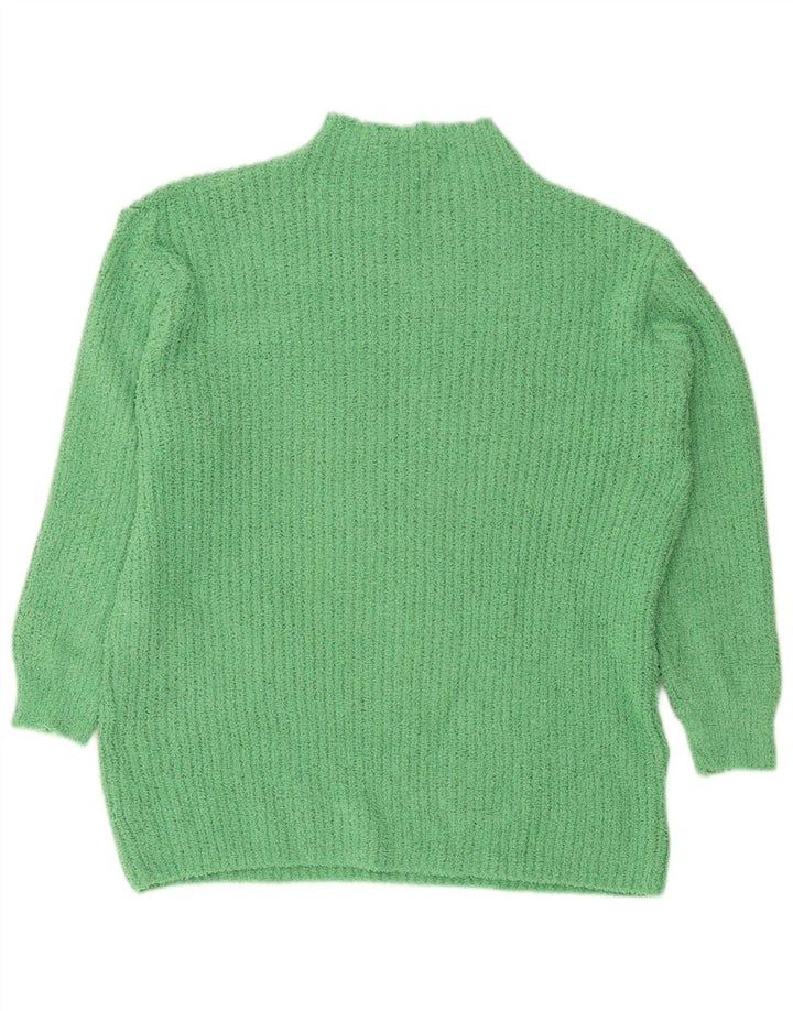 Damski sweter z golfem Zara UK 10, mały, zielony poliester