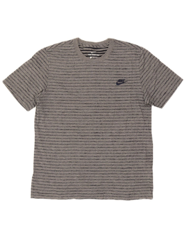 T-shirt męski Nike, bawełniany, w średnie szare paski