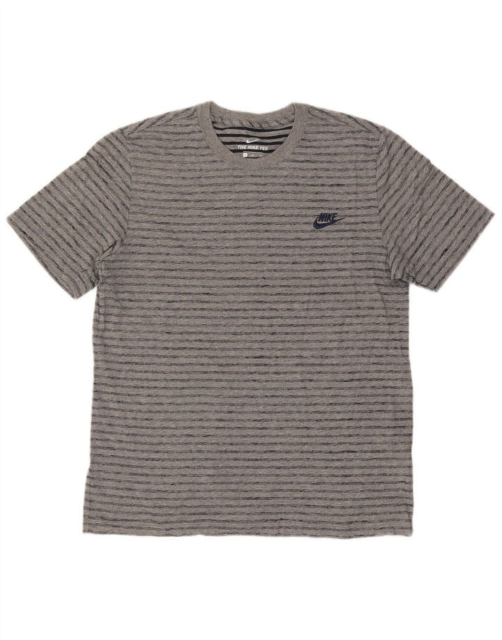 T-shirt męski Nike, bawełniany, w średnie szare paski