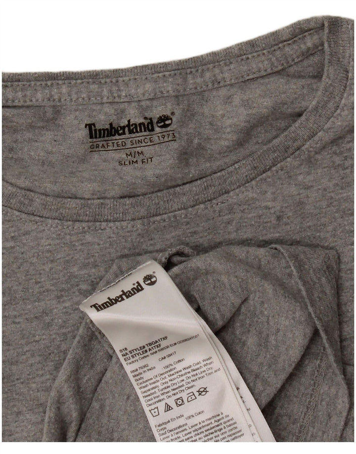 T-shirt męski slim fit Timberland, średnioszary, bawełniany