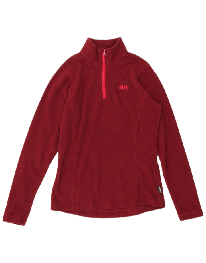 HELLY HANSEN Damski sweter polarowy z zamkiem błyskawicznym, UK 10, mały, bordowy poliester