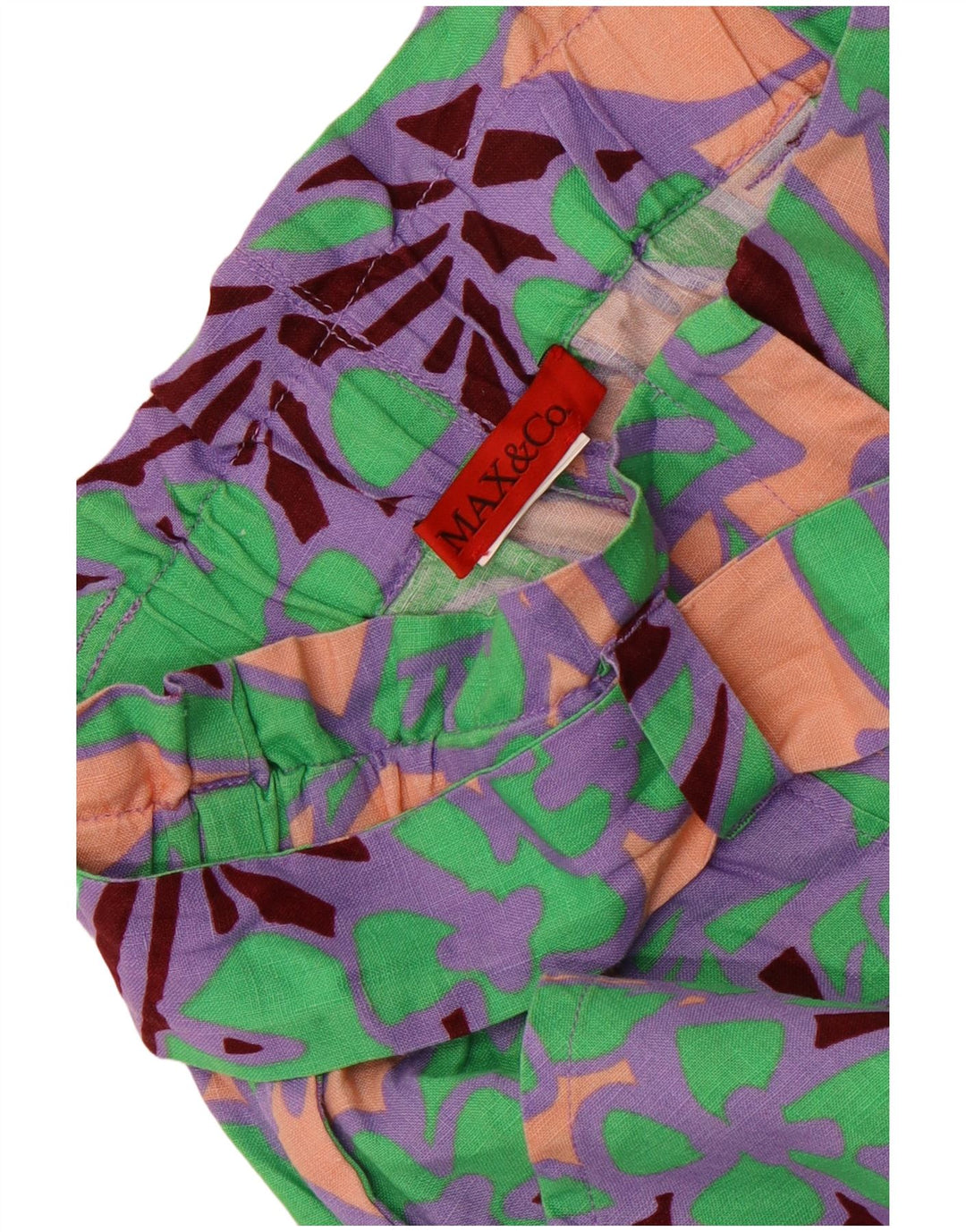 Damskie spodnie Capri z szeroką nogawką Max & Co. W30 L22 Wielokolorowe kwiaty