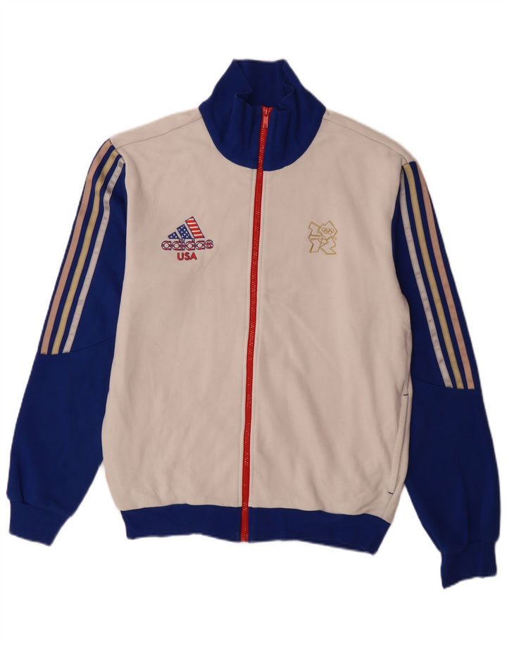 Adidas Męska bluza dresowa Top Jacket Medium White Colorblock Cotton