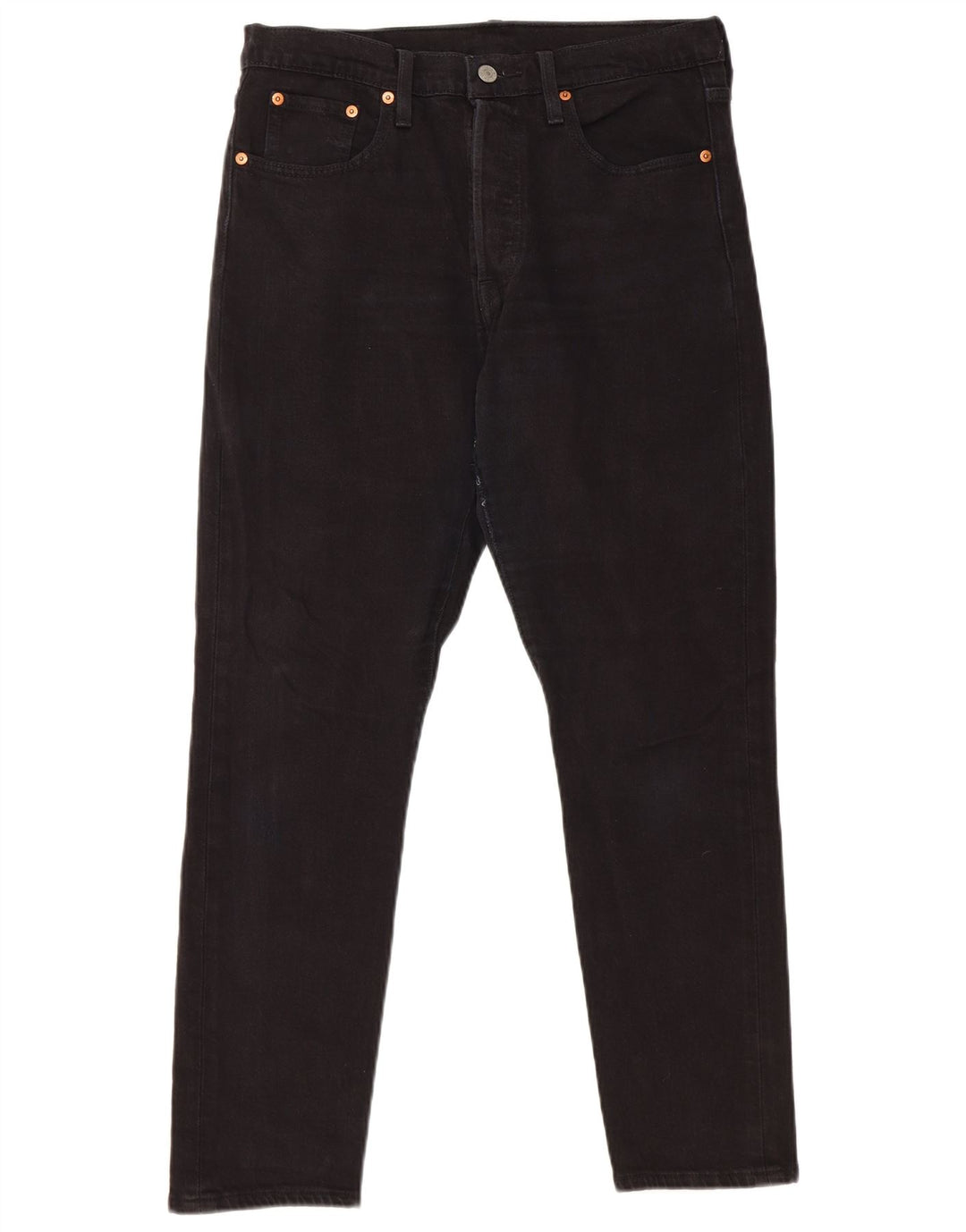 Męskie dżinsy Levi's 501 Straight W29 L28 Czarna bawełna