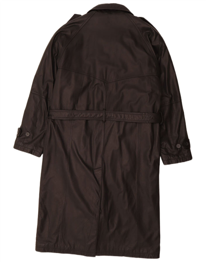 WESTBURY Męski skórzany trencz IT 52 XL Czarna skóra