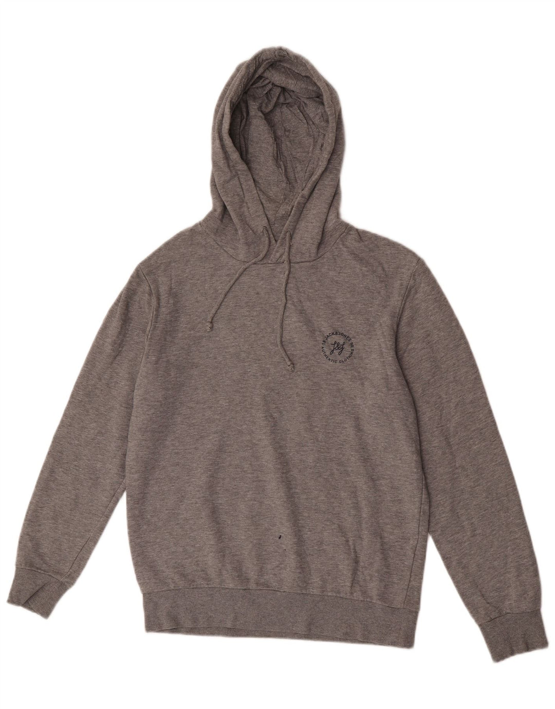 Męski sweter z kapturem Jack & Jones, średnioszary, bawełniany w cętki