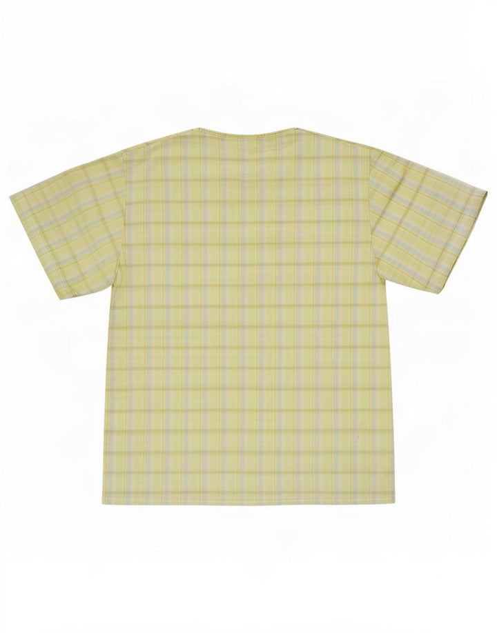 Bluzka damska Vintage Top UK 14 w średnią zieloną kratę