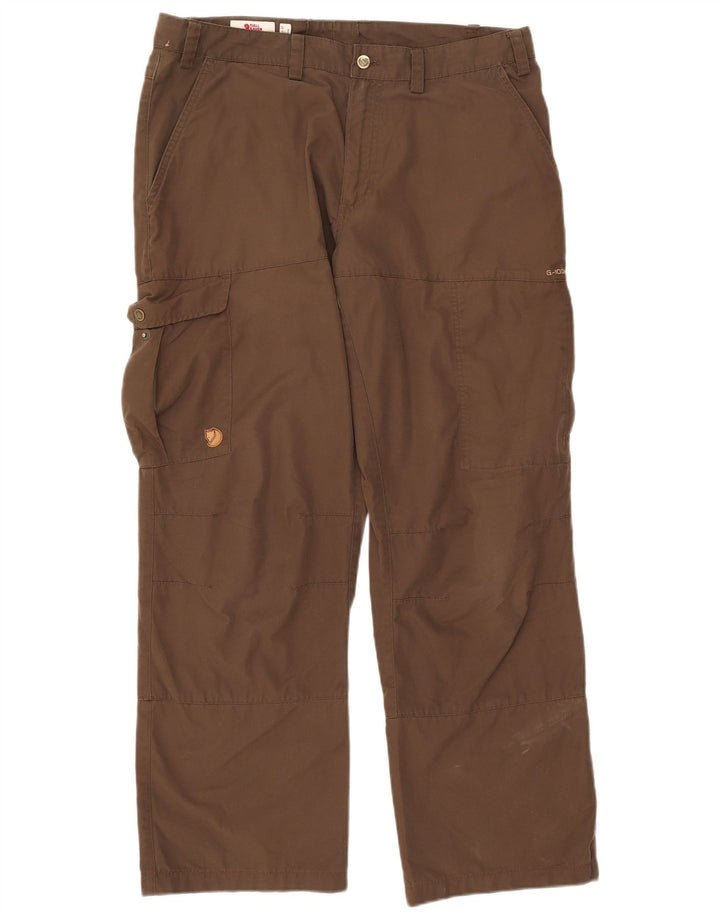 Męskie proste spodnie cargo Fjall Raven W37 L31 Khaki Poliester