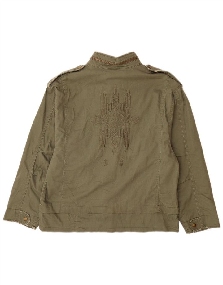 Damska kurtka wojskowa Zara UK 14, średnia, bawełniana, khaki, wojskowa
