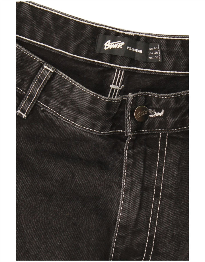 Męskie spodenki jeansowe Pull & Bear Cargo EU 46 XL W36 czarne