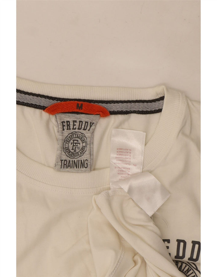 Męska kamizelka z grafiką Freddy, średnia biała bawełna