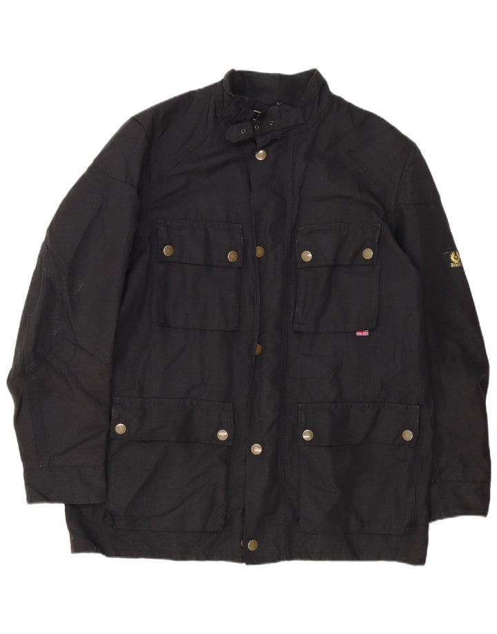 Męska kurtka użytkowa BELSTAFF UK 38, średnia czarna, bawełniana