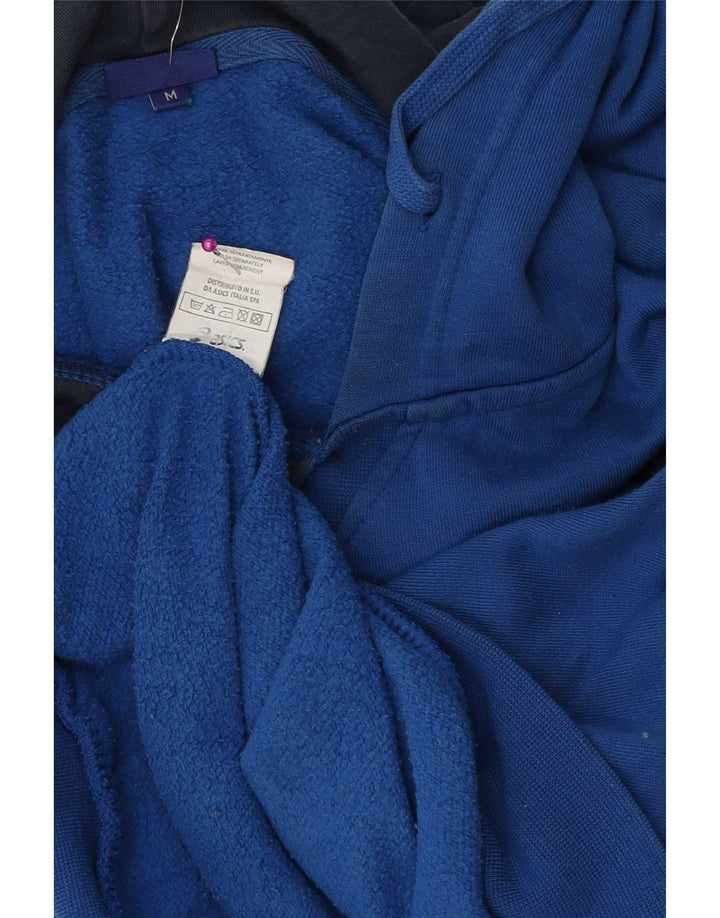 Męski sweter z kapturem Asics z grafiką, średnioniebieski, bawełniany