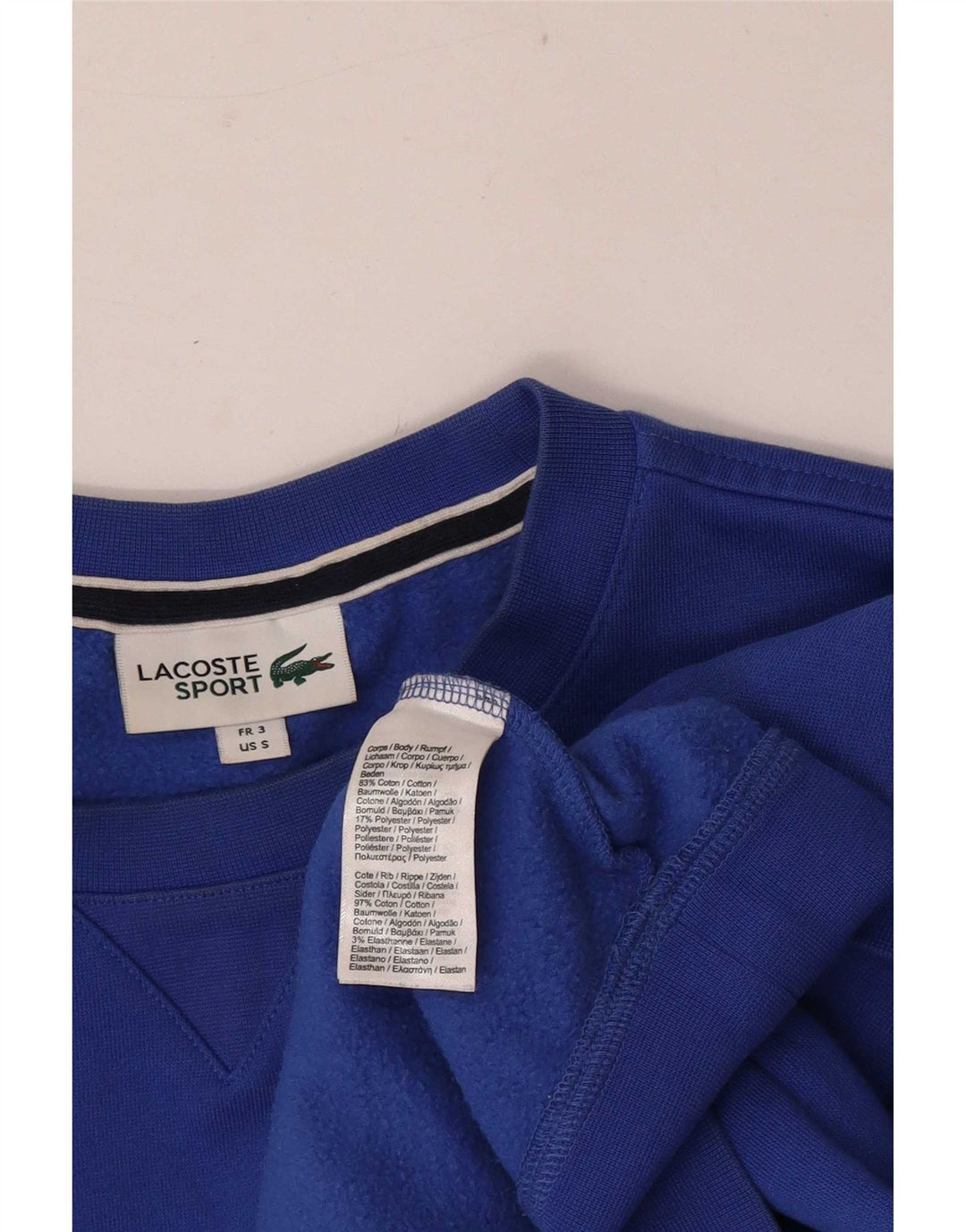 Męski sweter Lacoste, rozmiar 3, mały, niebieski, bawełniany