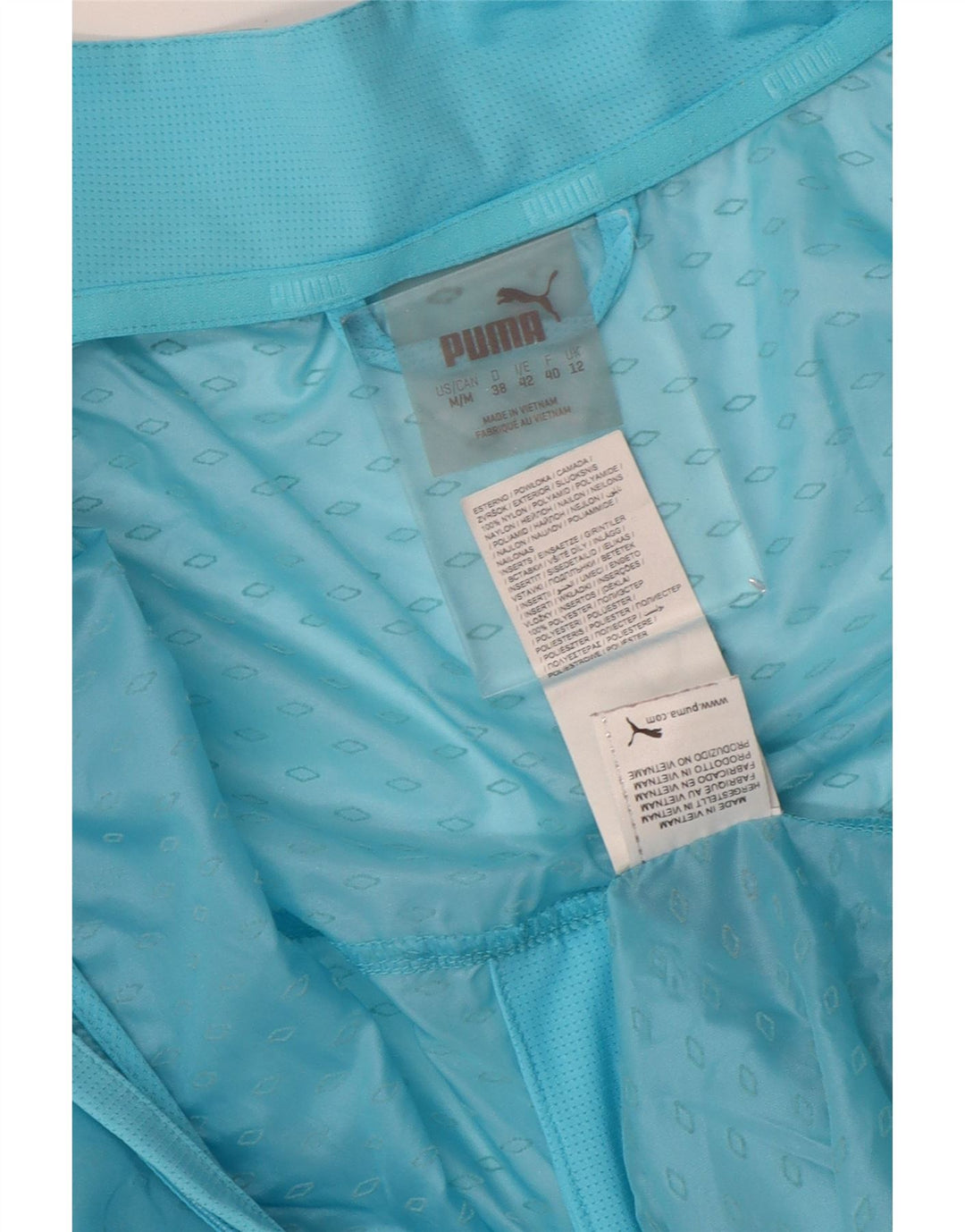 Damska kurtka przeciwdeszczowa PUMA UK 12 Średni niebieski nylon