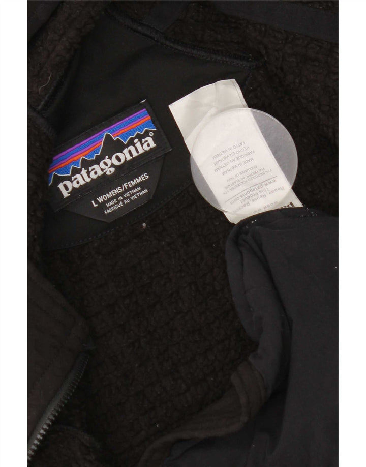 Damska kurtka dresowa z kapturem Patagonia UK 14, duża, czarna, poliestrowa