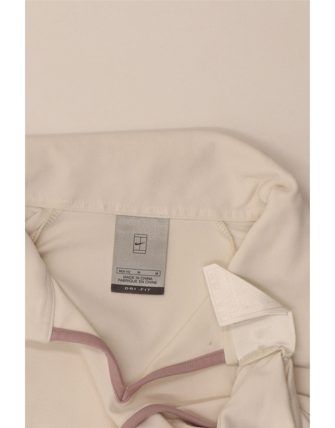 Damska koszulka polo NIKE Dri Fit US 8/10, średni biały poliester