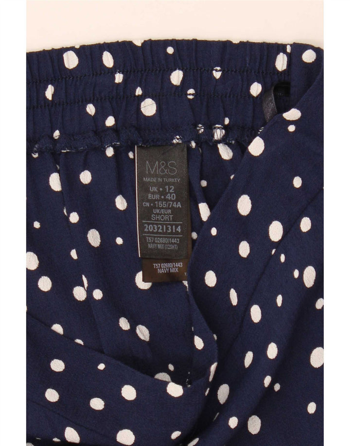 Bermudy damskie Marks & Spencer UK 12 Medium W32 Granatowe w cętki