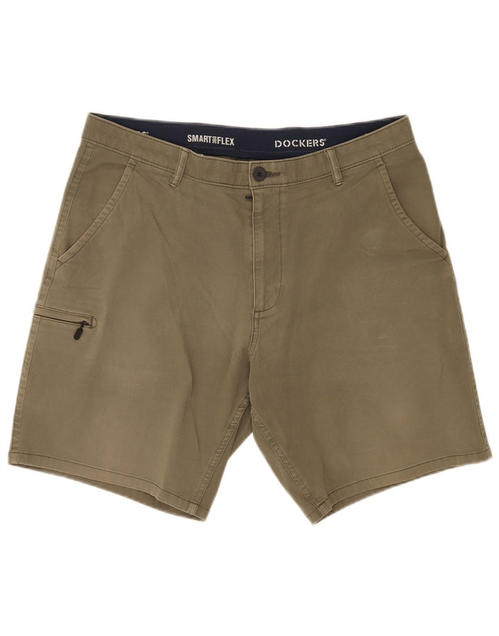 Męskie spodenki cargo Dockers W34, duże, bawełniane w kolorze khaki