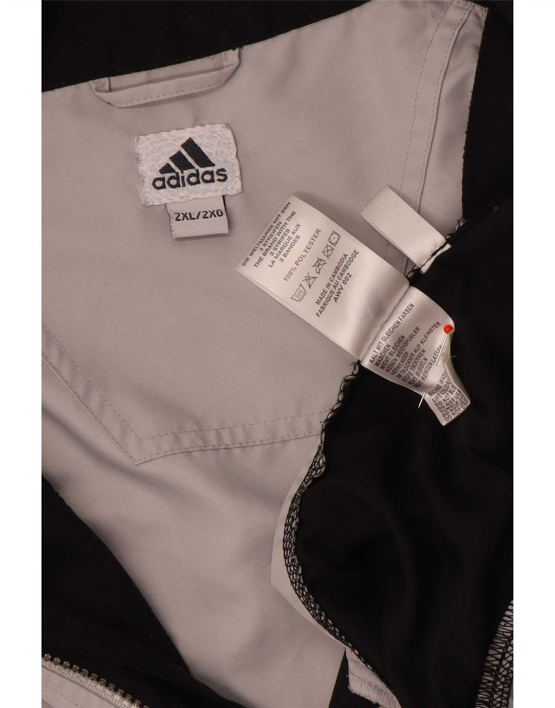 Adidas Męska bluza dresowa Climashell z 3/4 rękawami, 2XL, szara, z blokami kolorów