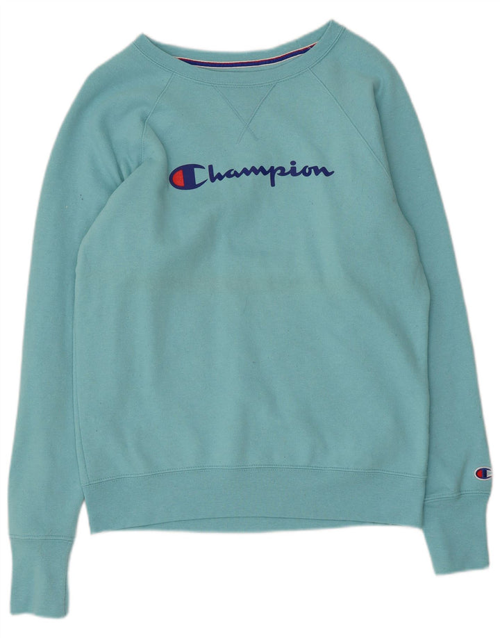 Damska bluza Champion Graphic Jumper UK 10 Small Blue Polyester