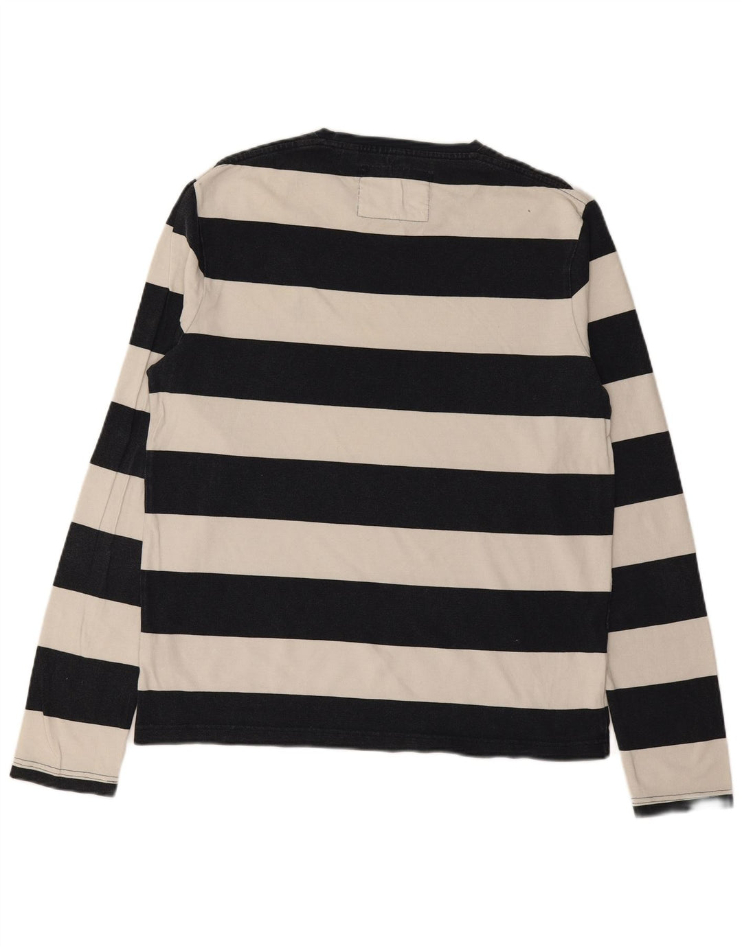 JACK WILLS Męski top z długim rękawem, bawełniany w średnie granatowe paski